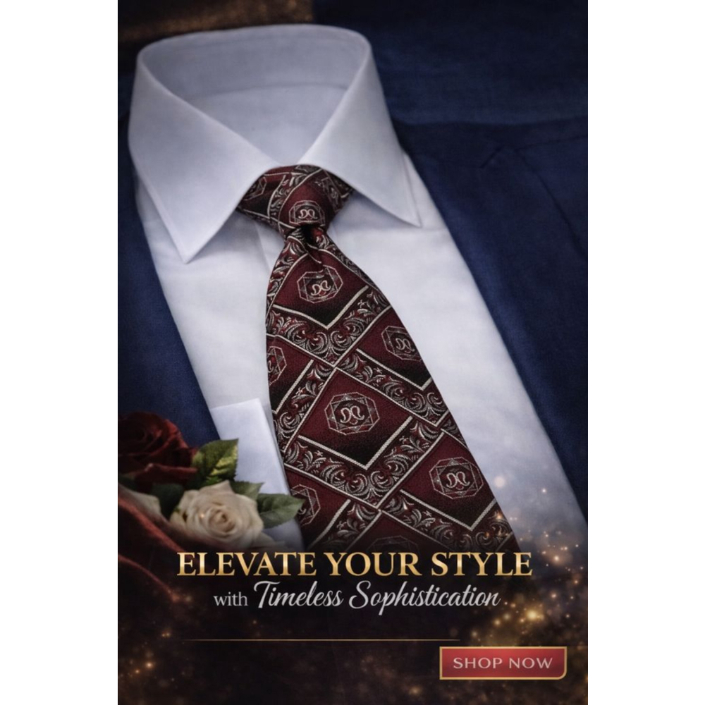 Men's Natural Exchange by Alexander Lloyd Burgundy Beige One Size Tie